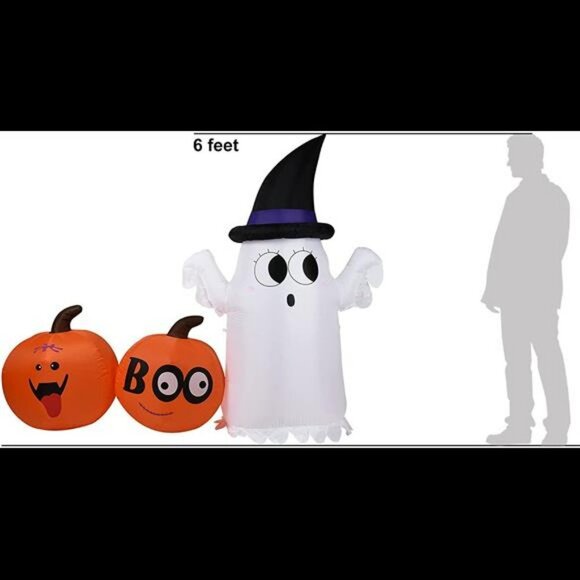 6FT Halloween Inflatables Ghost Pumpkins Outdoor Halloween Decorations